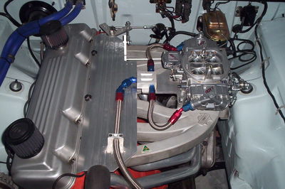 A slant-six engine from a Chrysler which uses a reverse-flow system