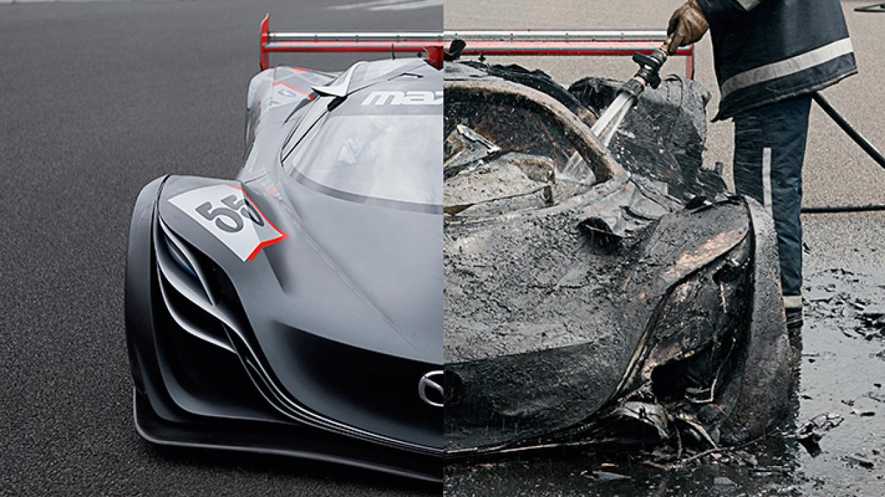 A merged photo from the day of the fatal incident, half an hour passed in between the images