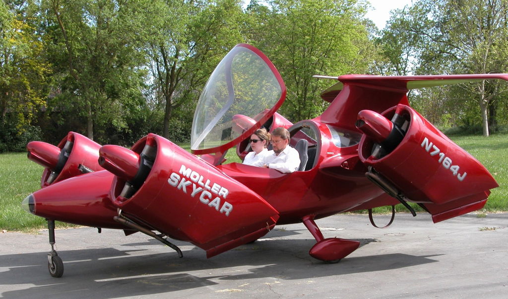 A prototype of the Skycar in an official image, the one shown never took flight
