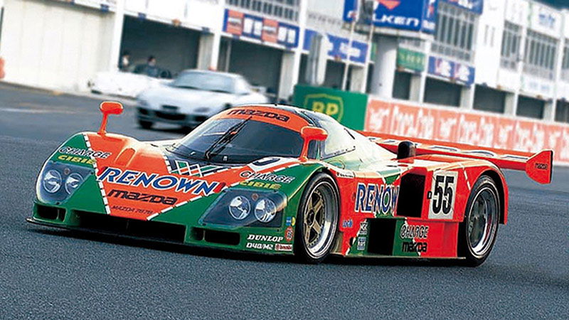 The winning car in a promotional image - Note the RX-7 in the backround