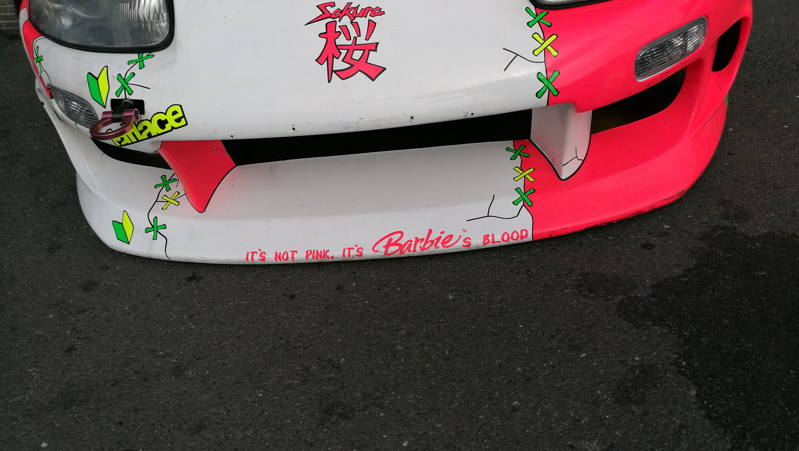 It's not pink, it's Barbie blood