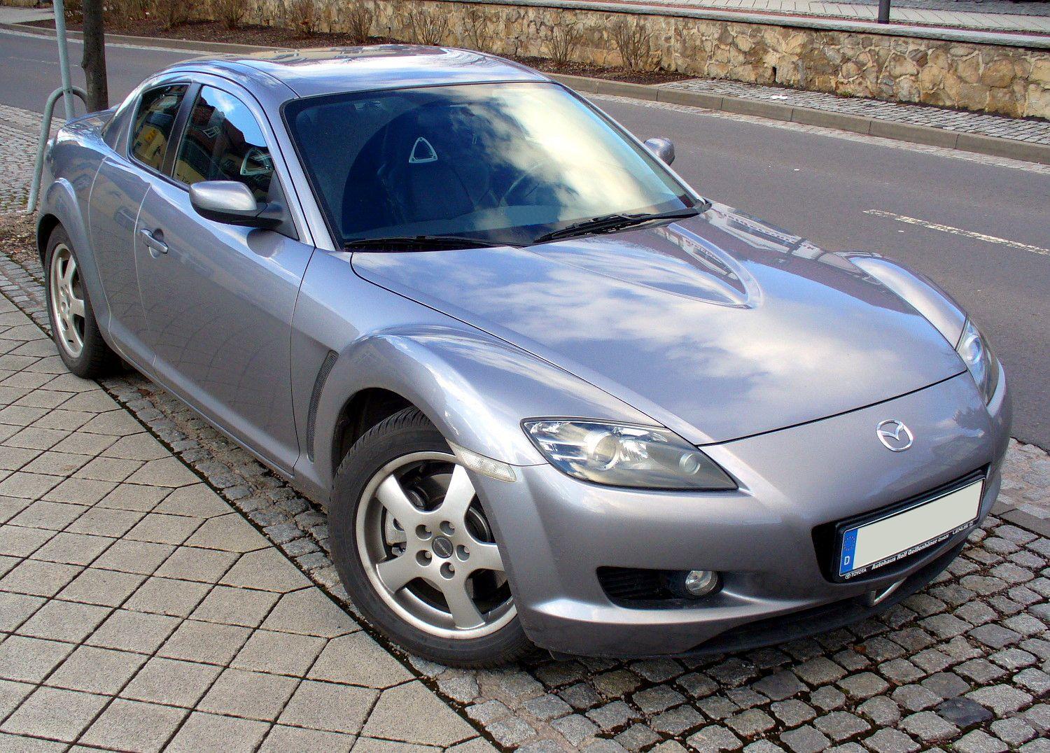 An RX-8 in Germany, note the Rotary-symbol in the headrest