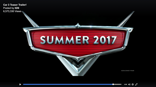 #Blog, my Analysis of the new Cars 3 trailer
