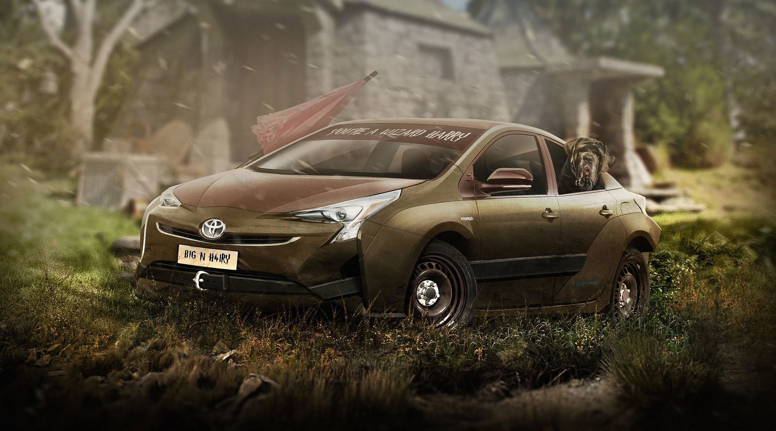 Rubeus Hagrid and Toyota Prius hybrid