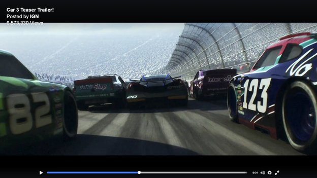 #Blog, my Analysis of the new Cars 3 trailer