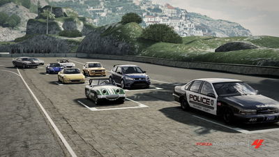 A online grid, waiting for the start at Rally di Positano