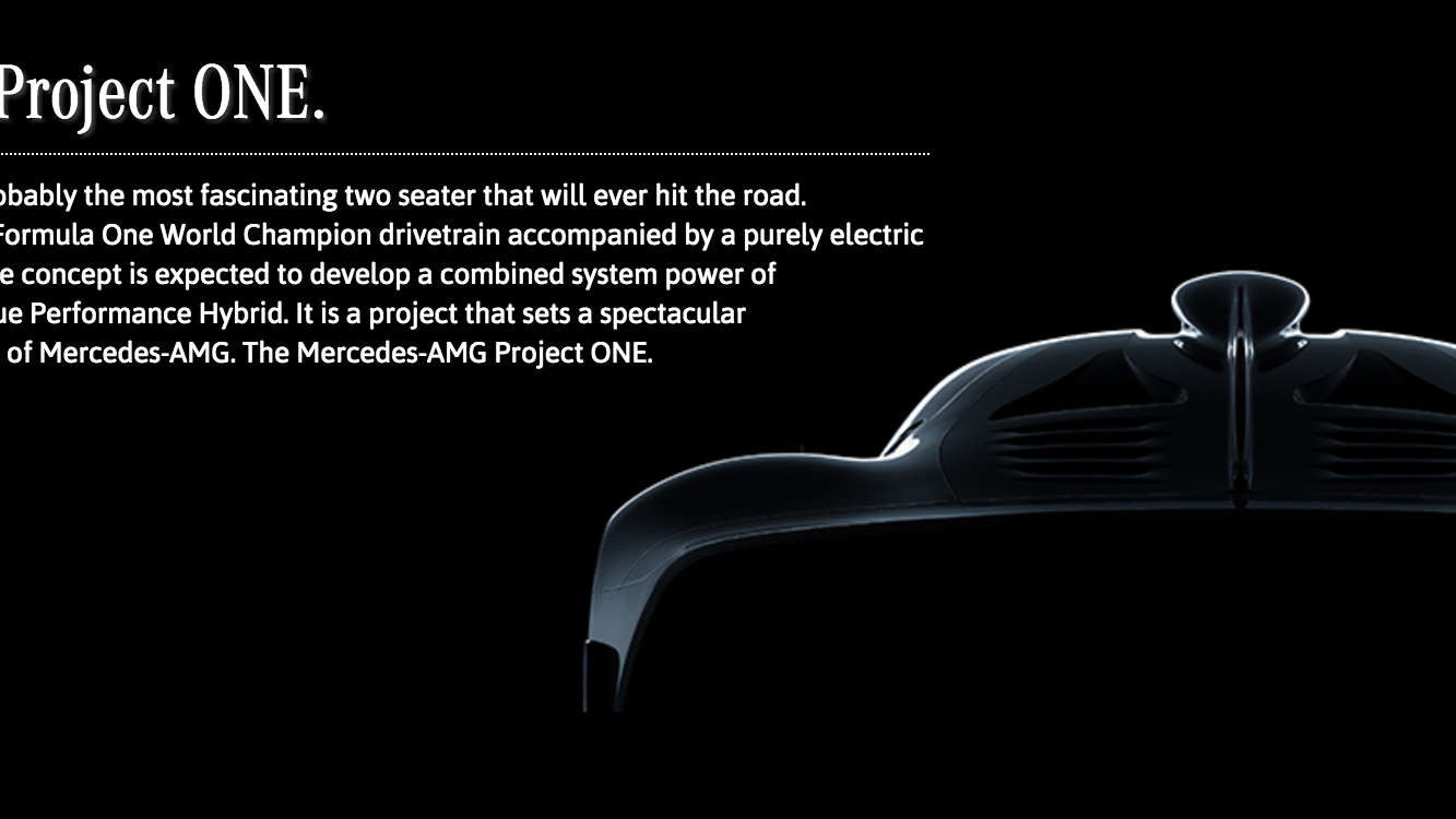 Mercedes-AMG's Bonkers Hypercar Will Be AWD And Codenamed 'Project One'