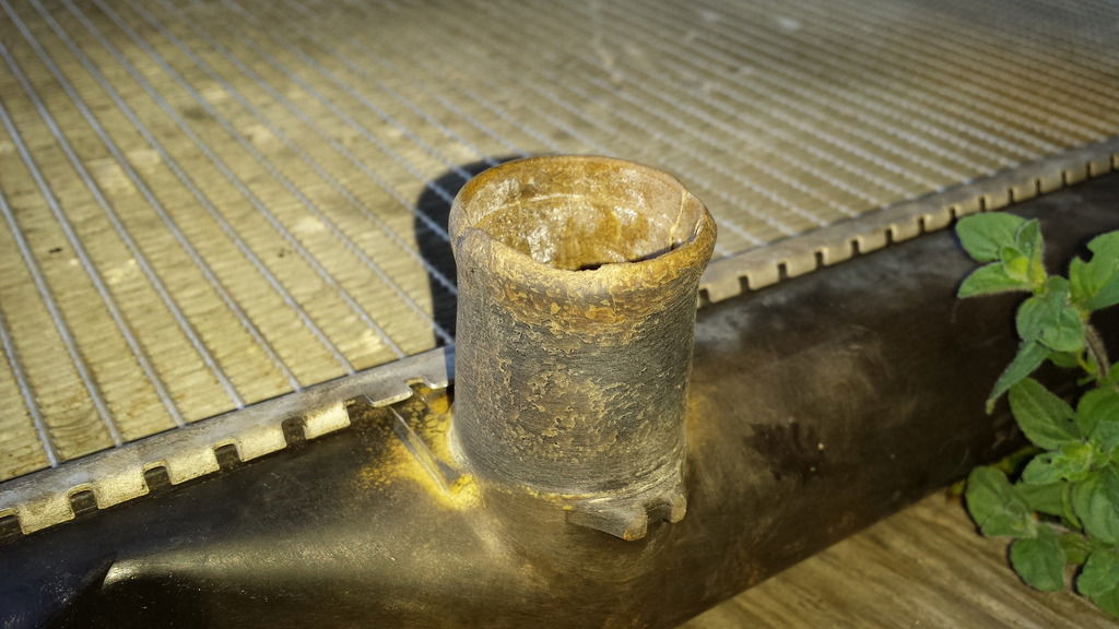 Fouling can often occur at a join between areas of the cooling system, like this radiator inlet