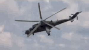 The same effect can be seen with this helicopter rotors