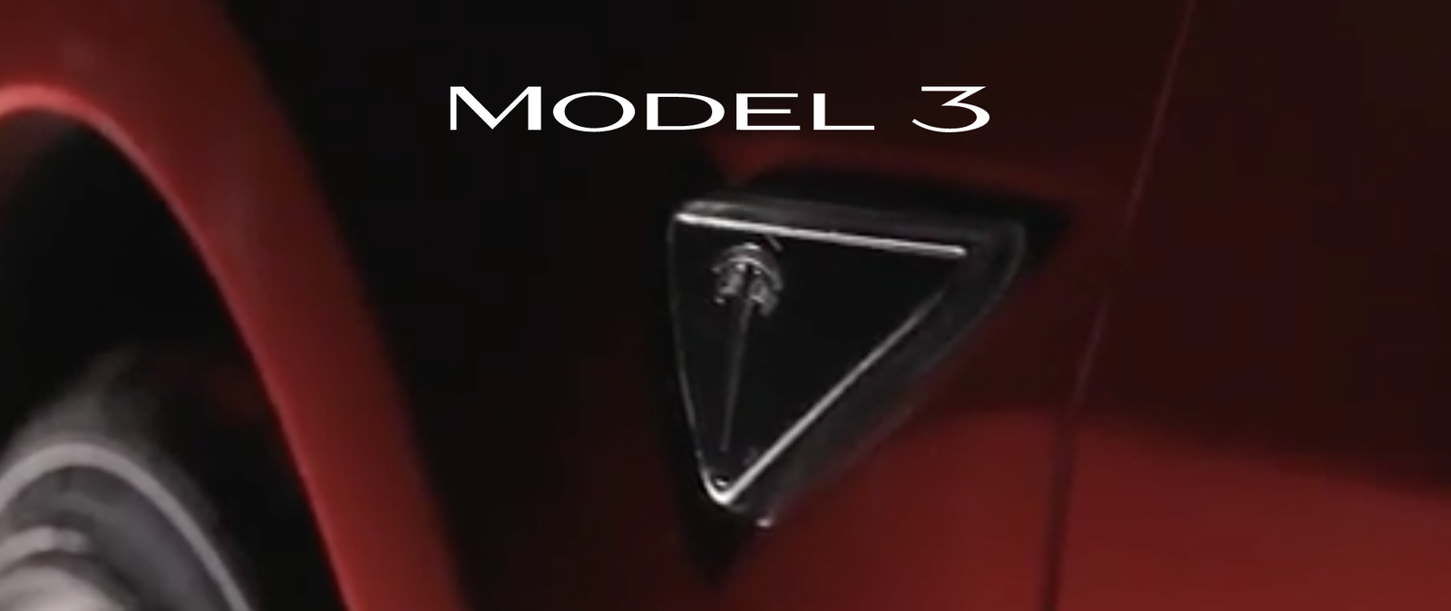 Tesla's Model 3 logo as it appears on the company's website