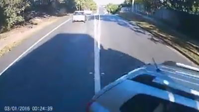 This Stubborn Car Driver Tries To Force A Trucker To Give Way And Causes A Seriously Stupid Crash