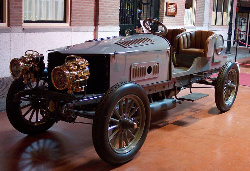 The Spyker 60HP Grand Prix Racer on display