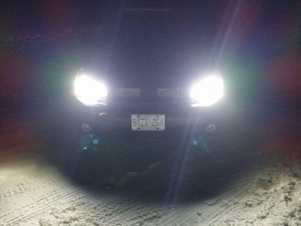 Low beam LED; note how the light wraps around the bumper all the way to the sides