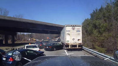 This Ridiculous Multi-Car Pile-Up Shows Why Tailgating Is A Bad Idea