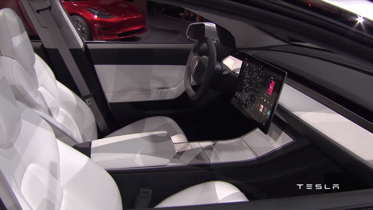 The Tesla Model 3 Has Just One Display, And It's Not In Front Of The Driver