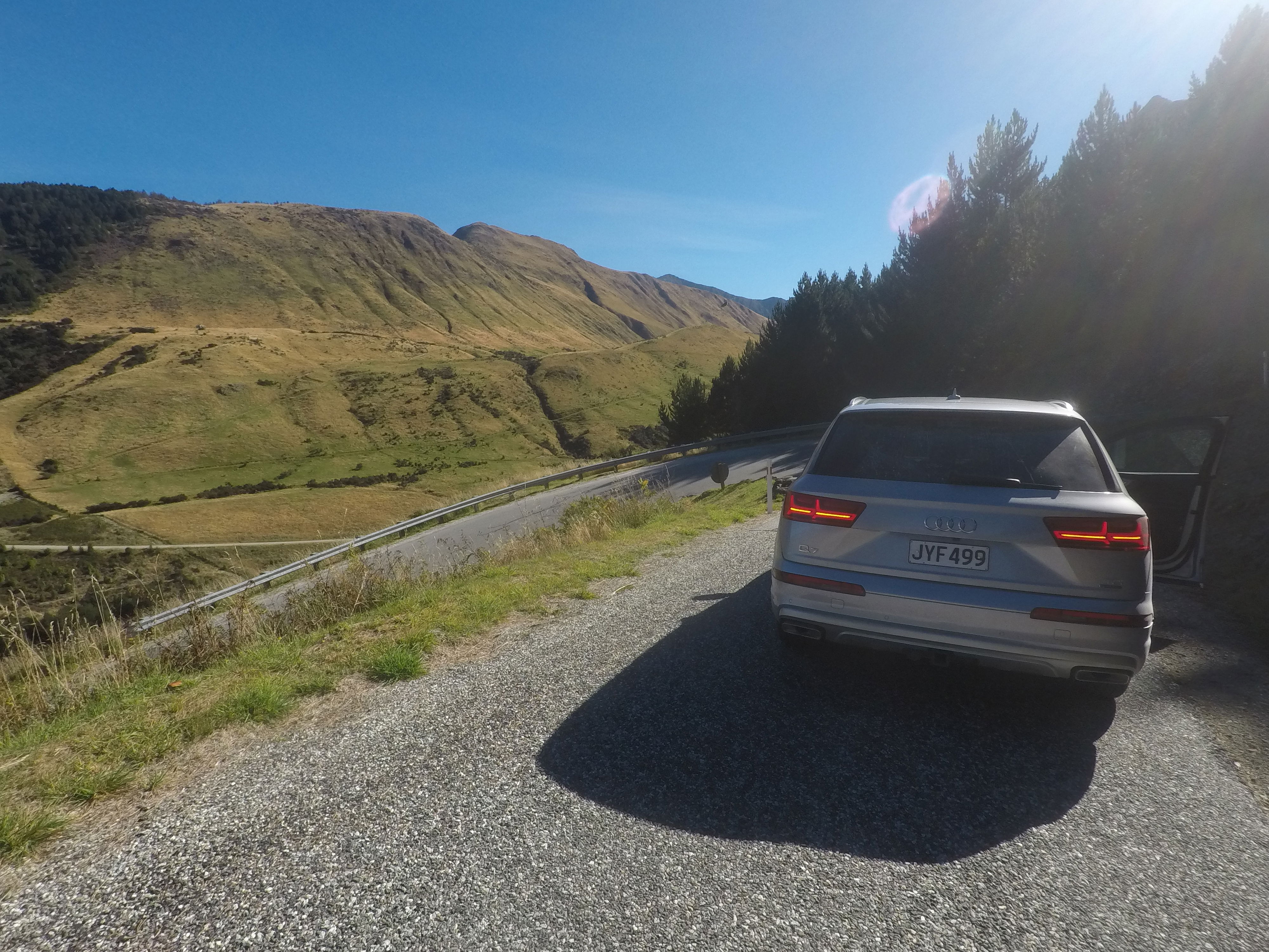 This was a one-way mountain road with absolutely no cars on it (the dream?!)