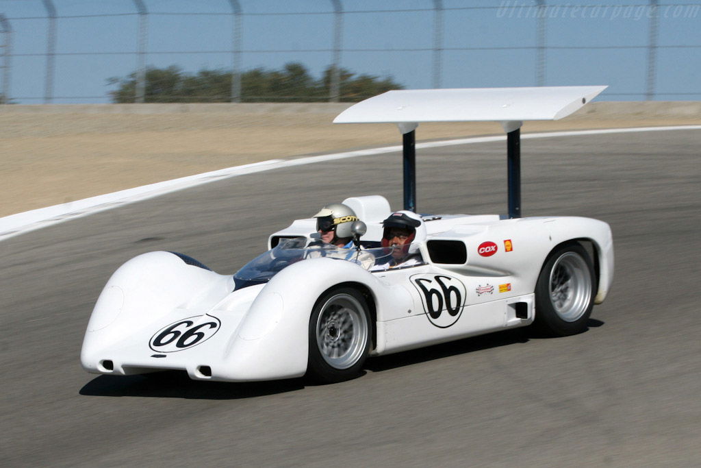 The Chaparral 2E with it's massive wing deployed.