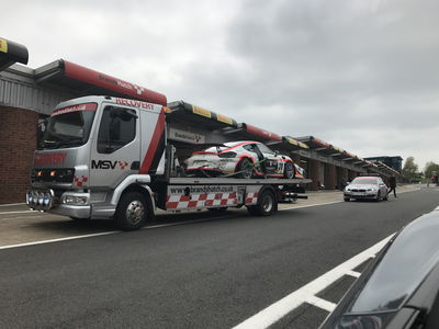 Yep, thats no rear light. Heavy damage to the rear and the side of the car. Bits of the front end had to be collected somewhere from a gravel trap too.