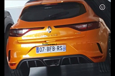 A shot of the RS Megane's rear leaked on social media earlier this month