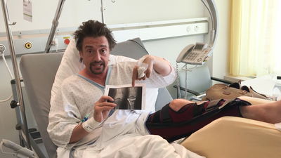 Hammond released a video, filmed by James May, from his hospital bed