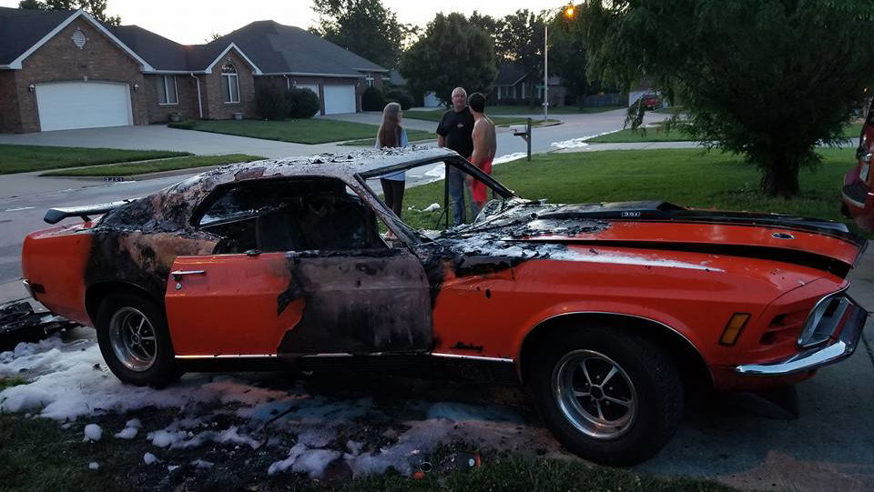 Lowlife Arsonist Destroys A Disabled Boy's Mach 1 Mustang