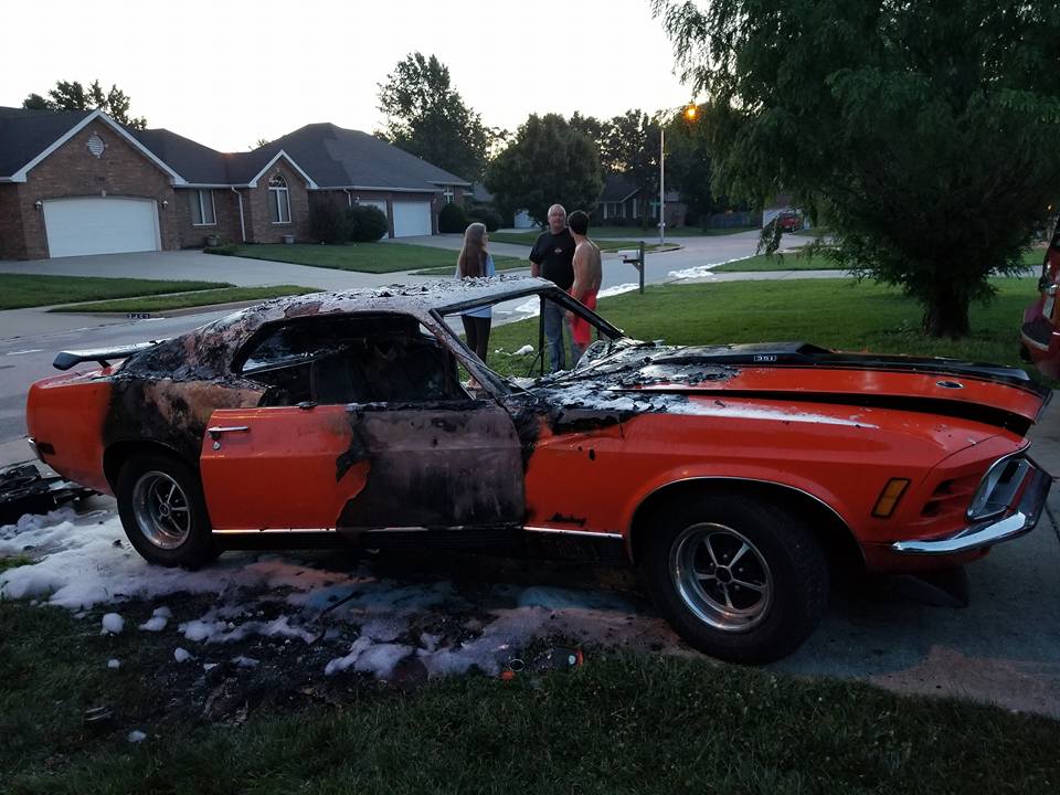 Lowlife Arsonist Destroys A Disabled Boy's Mach 1 Mustang