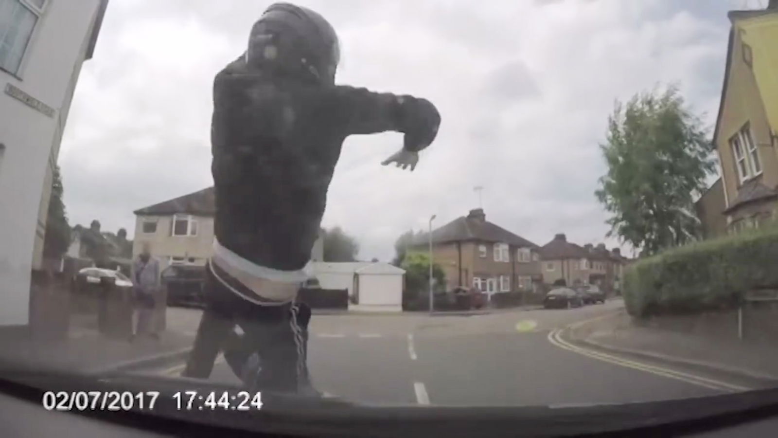 Here's The Hilarious Moment A Moped Rider Apparently Tries To Fake A Crash-For-Cash Scam