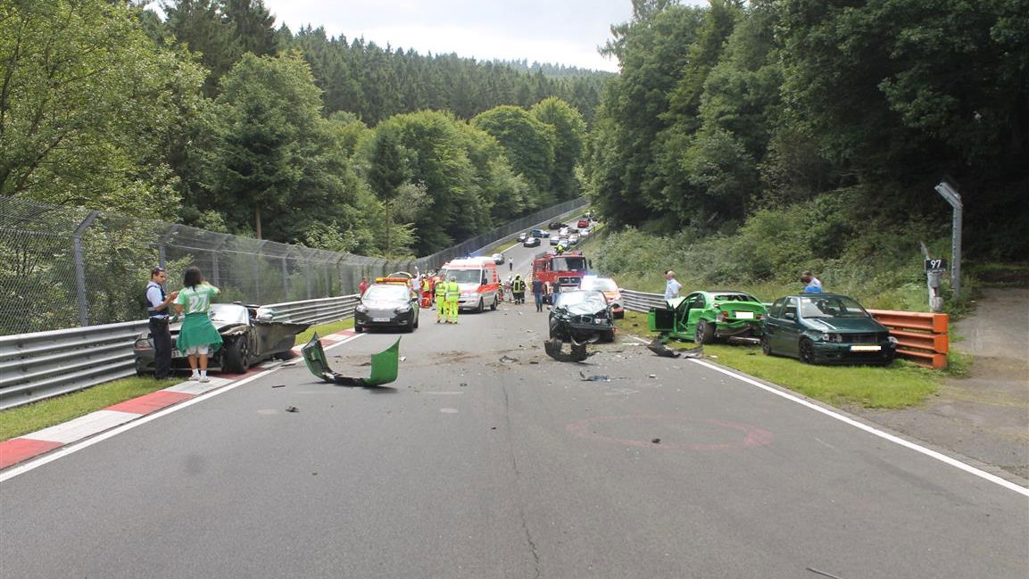 A Huge 10-Car Accident Shut Down The Nurburgring On Sunday