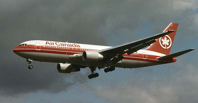 A Boeing 767 similar to the one used for Flight 143