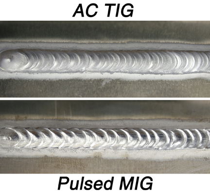 AC stands for alternating current in the electrical world. As you can see Mig and Tig welds can look quite similar.