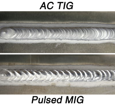 AC stands for alternating current in the electrical world. As you can see Mig and Tig welds can look quite similar.