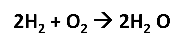 The chemical reaction that takes place in a hydrogen fuel cell