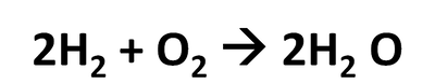 The chemical reaction that takes place in a hydrogen fuel cell