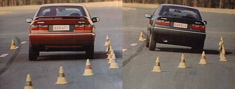 Activa on the left demonstrating the lack of bodyroll.