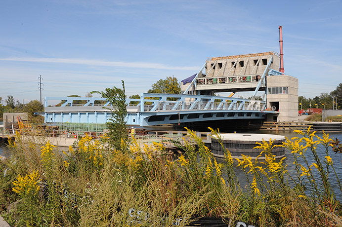 The Fort Street bascule bridge, the site of the Ford Massacre.