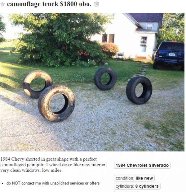 Source: http://geekologie.com/2016/07/looks-legit-perfect-camouflage-truck-on-craigslist.php