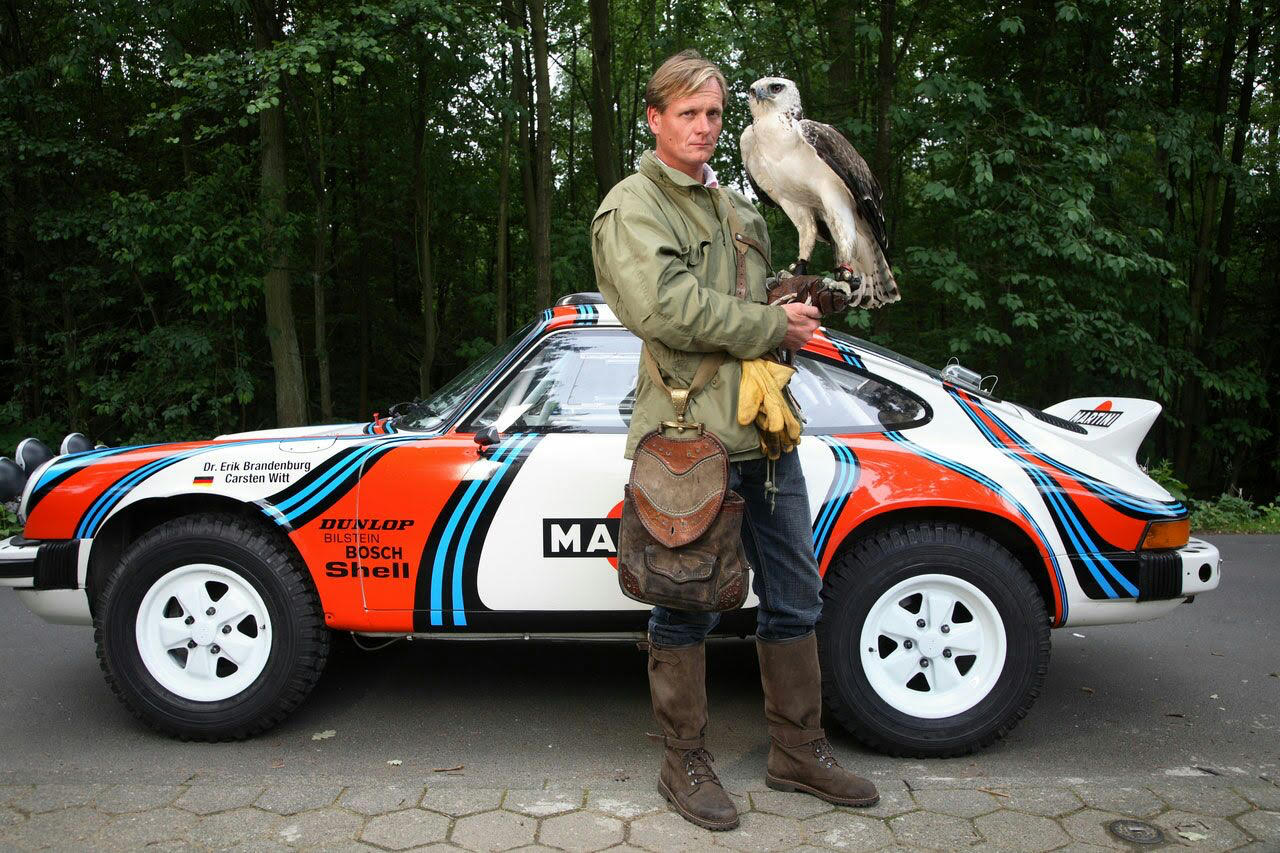 Dr Erik Brandenburg with a mildly scary friend of his