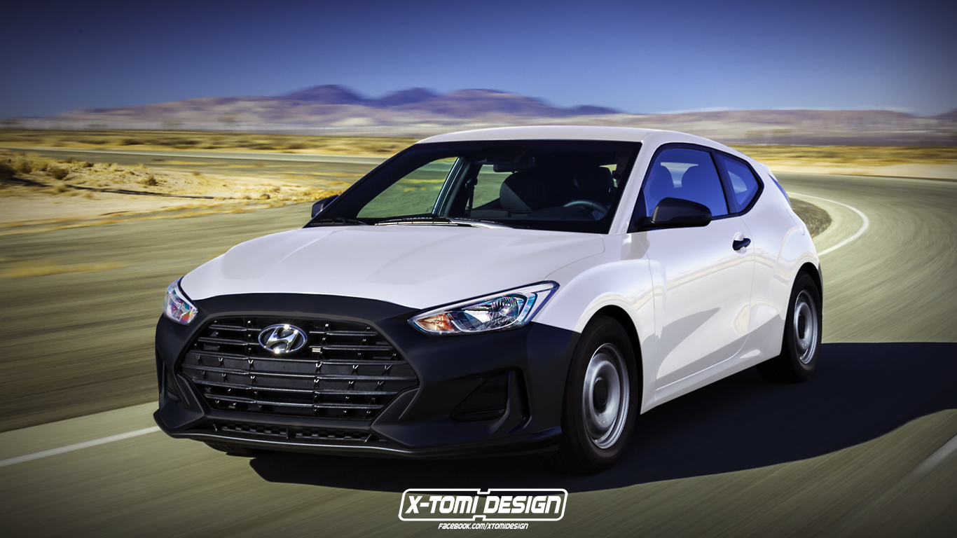 Here's The New Hyundai Veloster Rendered In Convertible And 'Poverty Spec' Forms