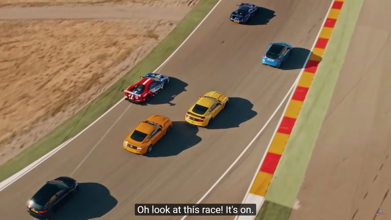 Watch Eight Fast Fords Do Battle In A Staggered One-Lap Race