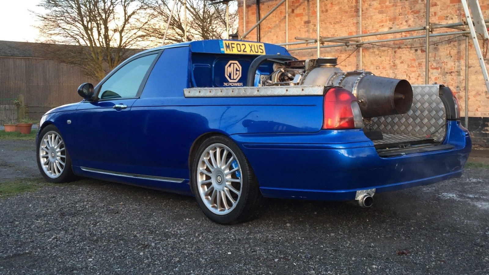 This Road-Legal Jet-Engined MG ZT Pickup Is The Definition Of Insanity