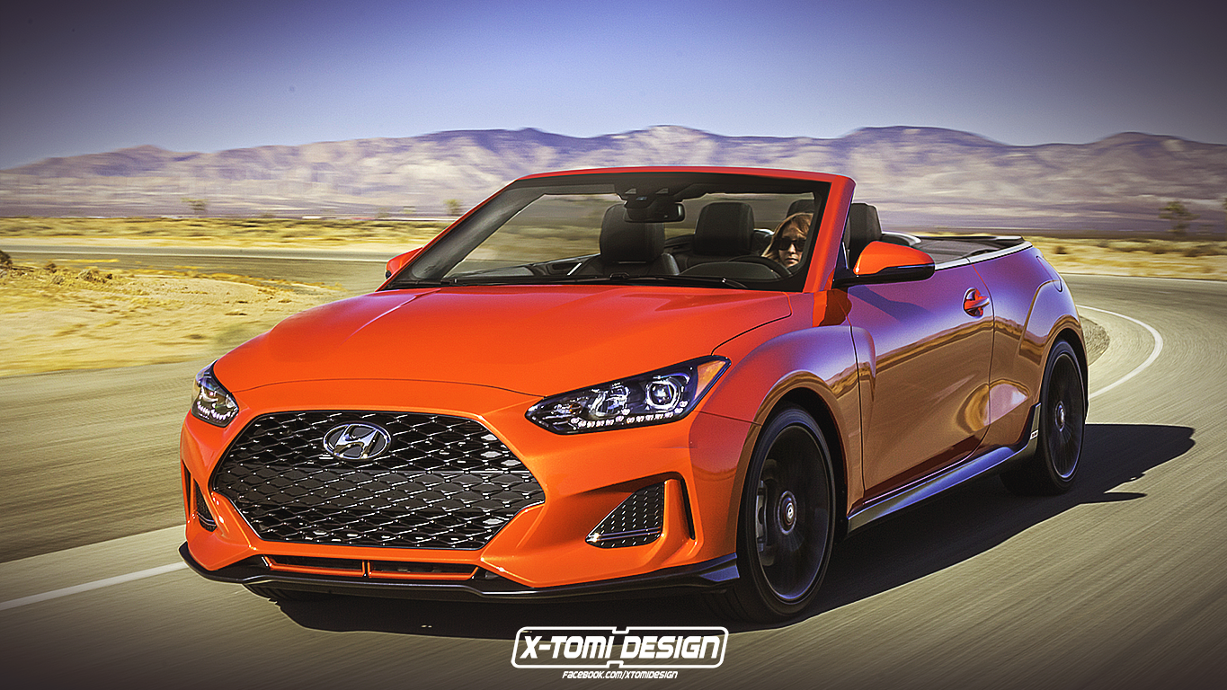 Here's The New Hyundai Veloster Rendered In Convertible And 'Poverty Spec' Forms