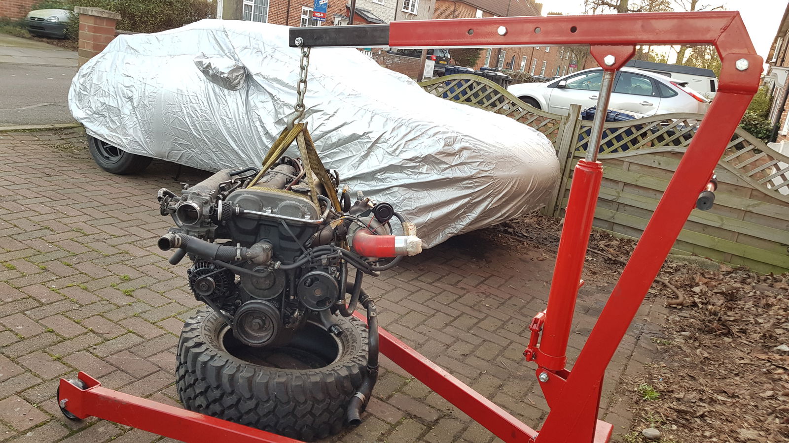 Phil's engine has been pulled and handed to its new owner in preparation for a V6 (coming soon)
