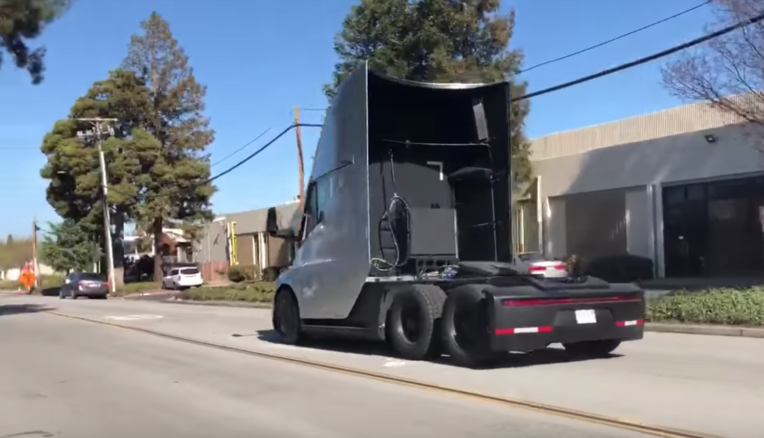 Watch A Tesla Semi Truck Lay Down Rubber While Accelerating Hard