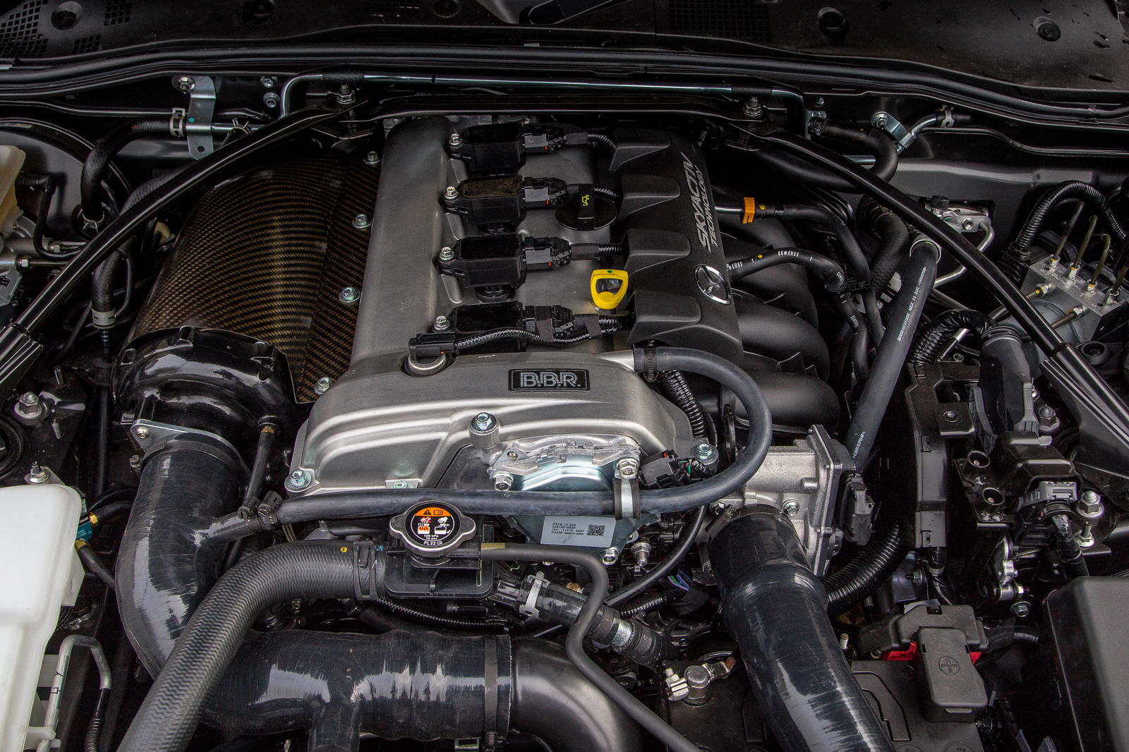 With the turbo kit, the 2.0-litre version of the MX-5 will do 0-60mph in five seconds dead