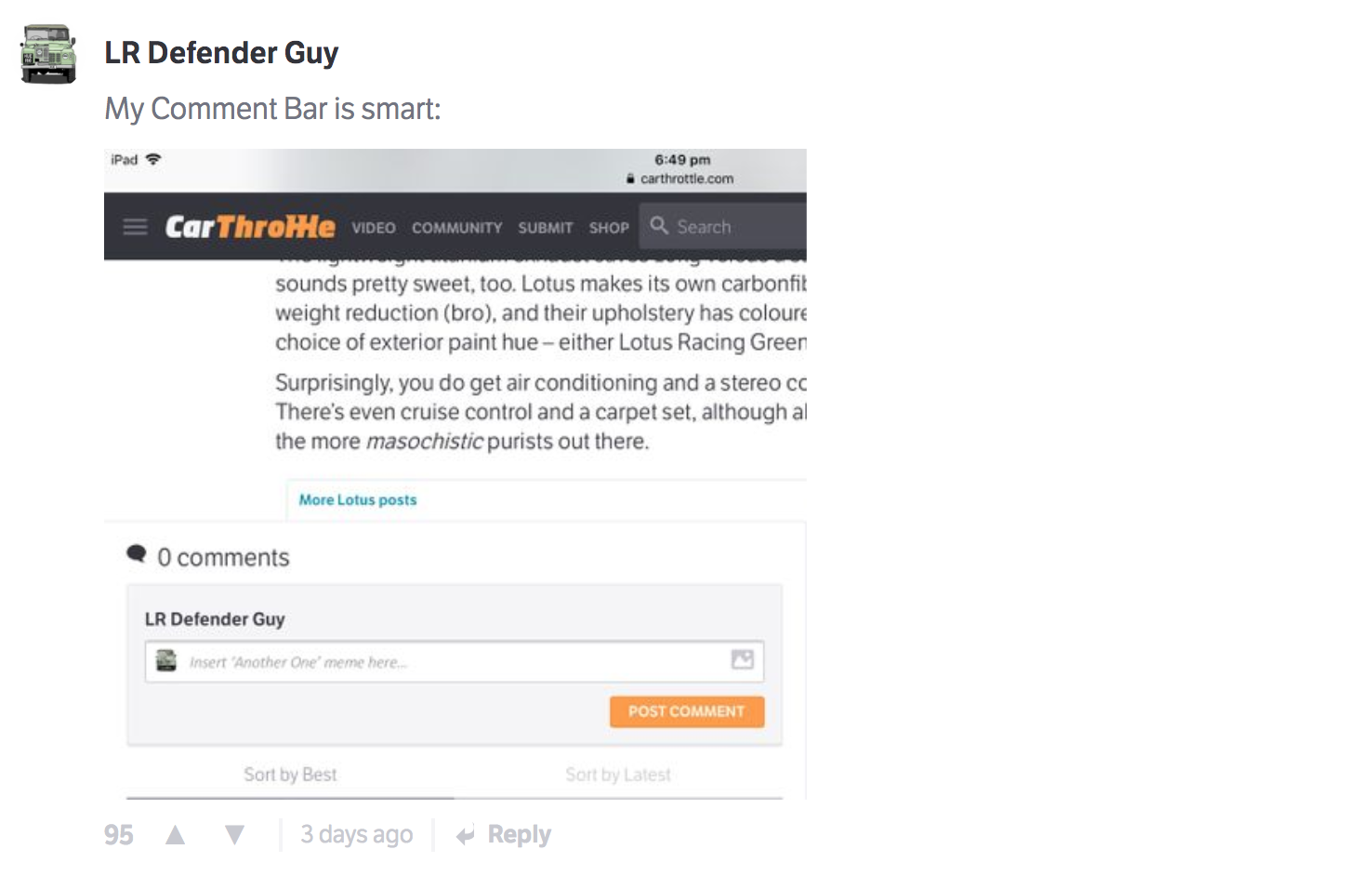 The 10 Best Comments On CT Last Week