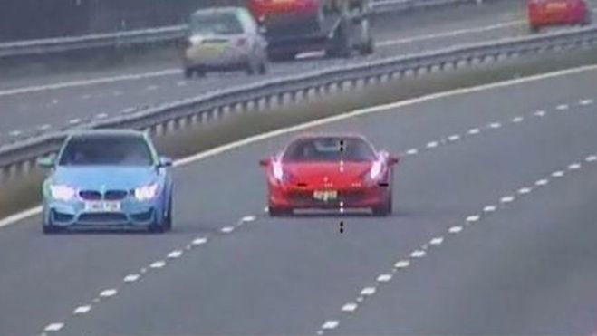 Ferrari 458 And BMW M3 Caught 'Racing' On A Motorway At Nearly 150mph