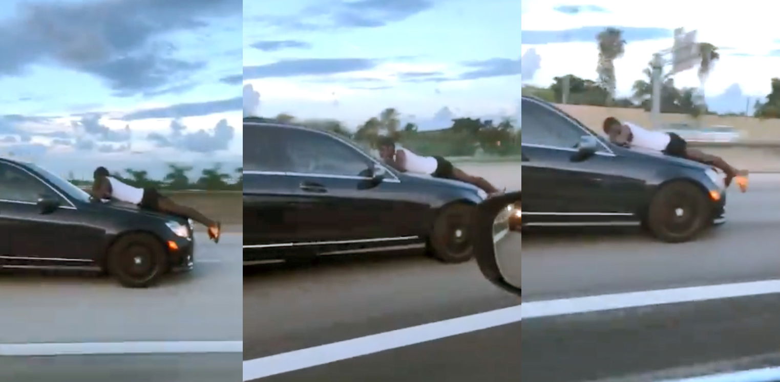 This Man Called Police From The Bonnet Of A Fast-Moving Mercedes