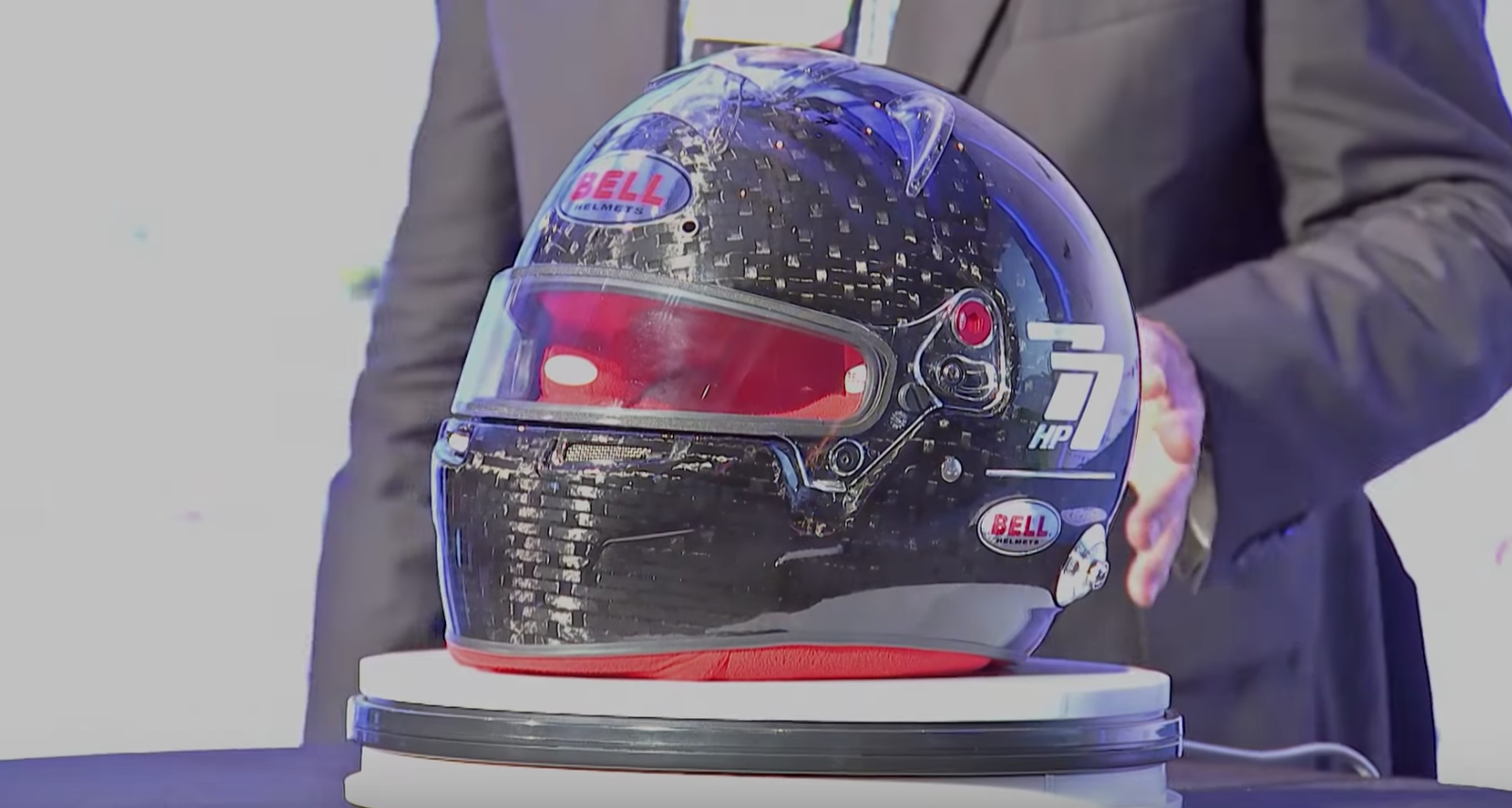 Looks like the prop from a post-apocalyptic action film. Actually the FIA's new F1 helmet standard...