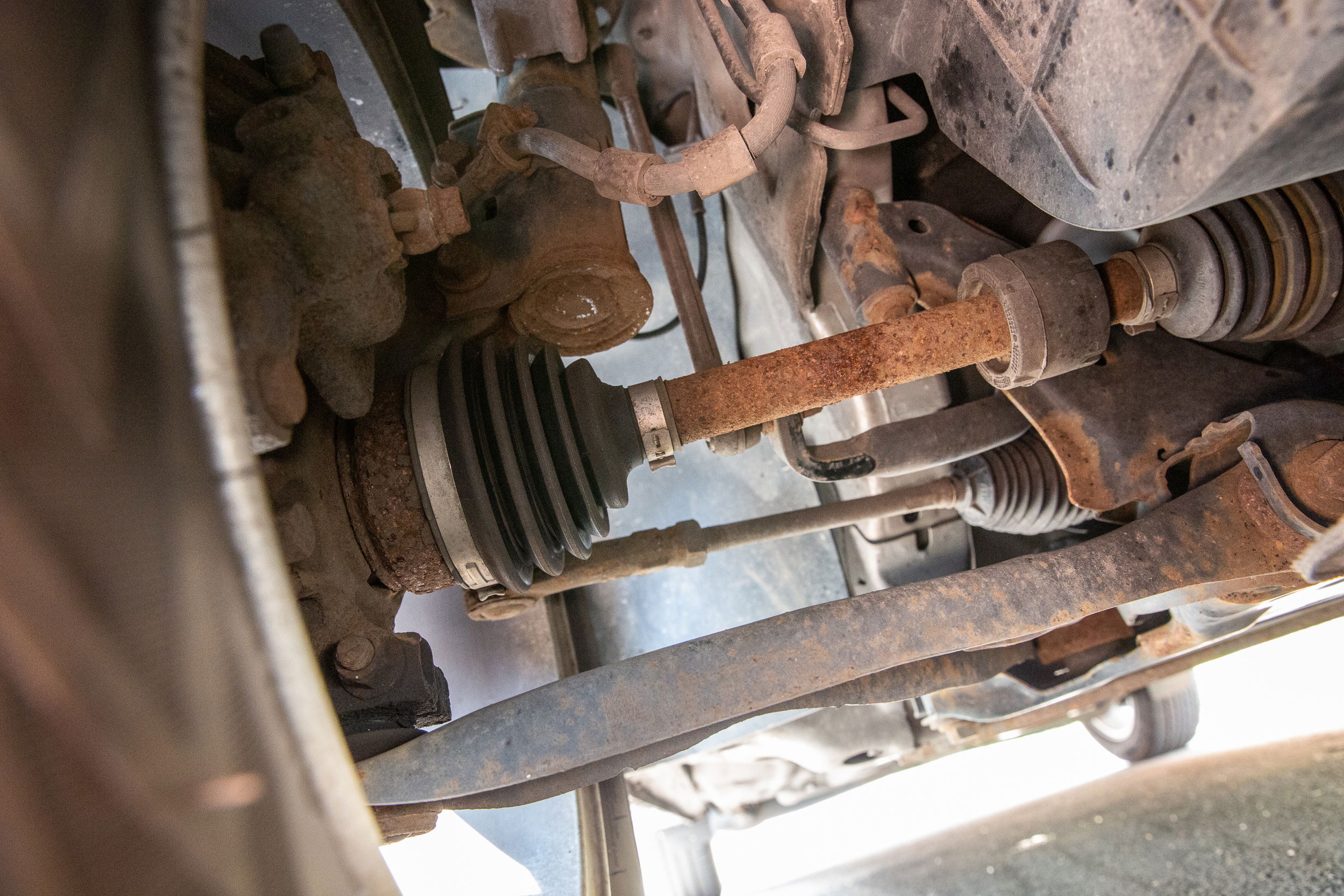 This is what a cheap four-year-old car looks like underneath...