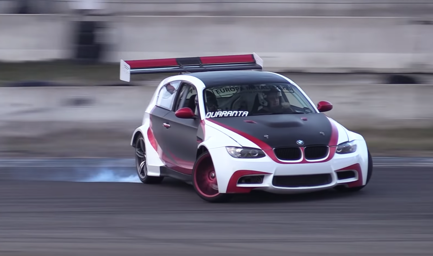 This Mutant BMW 1-Series Drift Car Has An E92 M3 Front And An LS3